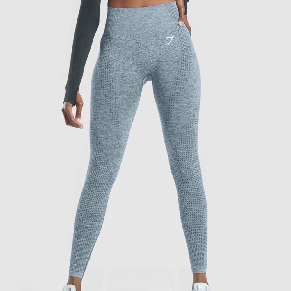 NWT Gymshark Vital Seamless Leggings - Teal Marl - Extra Small